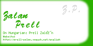 zalan prell business card